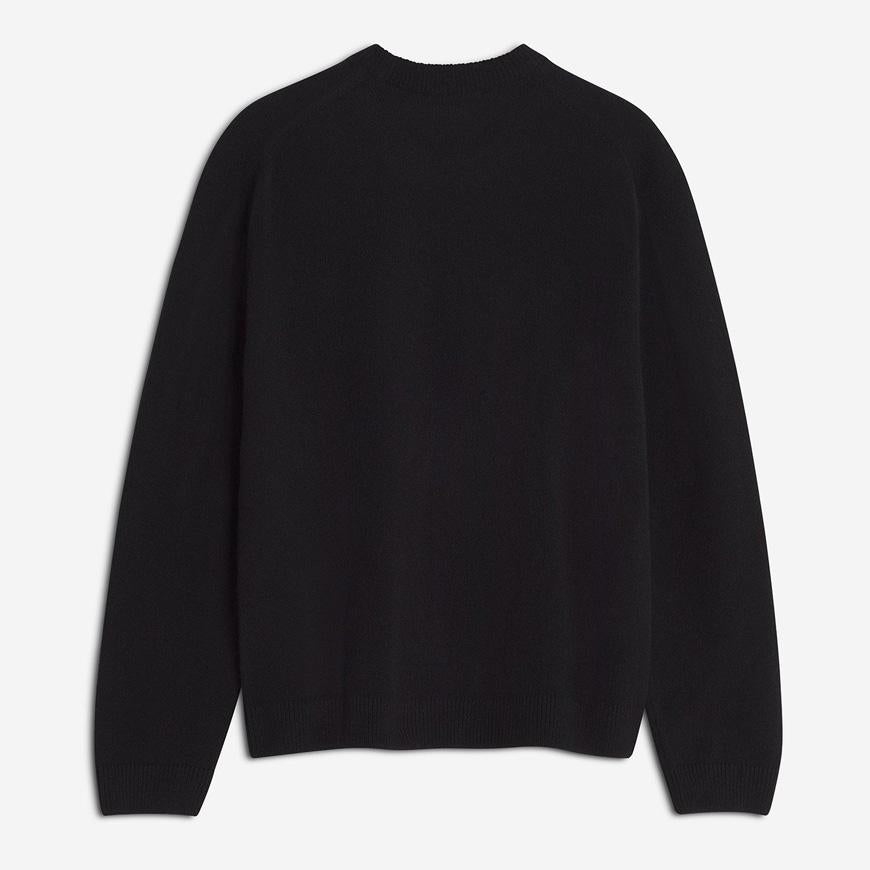 Maison Kitsune Fox Head Lambswool Crewneck Sweater Men’s Nav PM00803 KT1006 P199