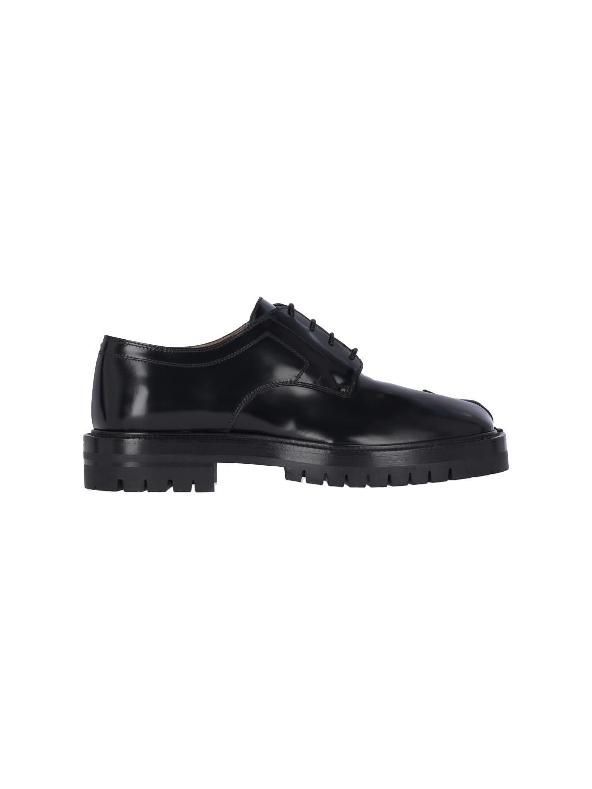 Maison Margiela Black Leather Derby Shoes Men’s Dress Shoes