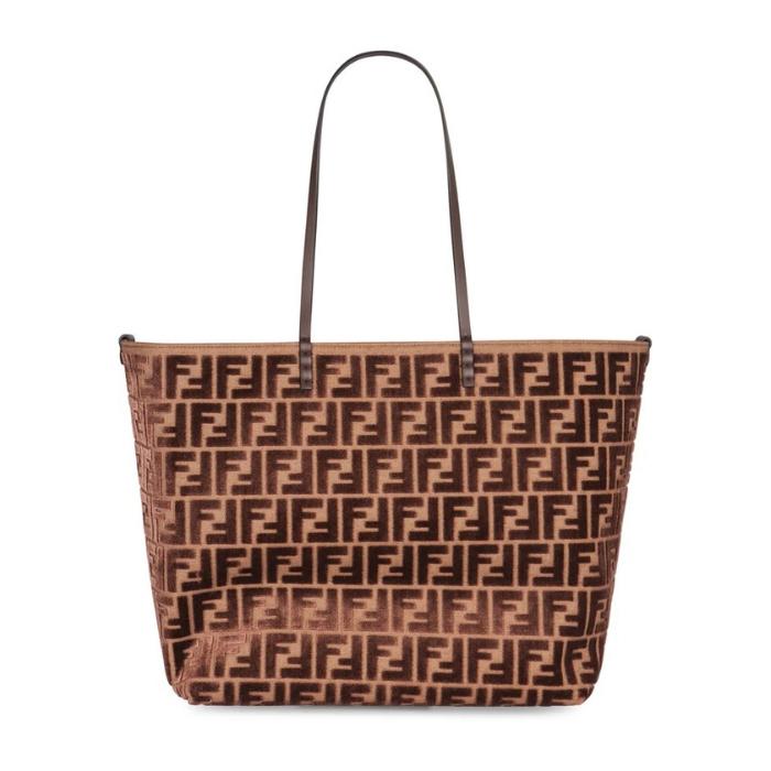 FENDI Roll Large Jacquard Shopper Tote Bag