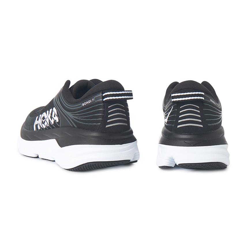 HOKA Bondi 7 Women’s Running Shoes Low-Top Sneakers Black/White