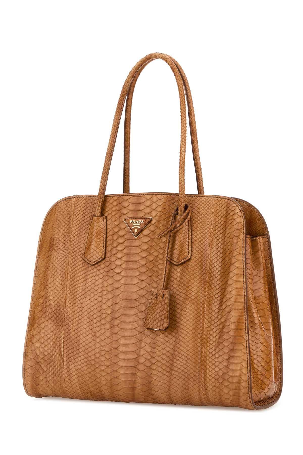 PRADA Black Leather Tote Bag