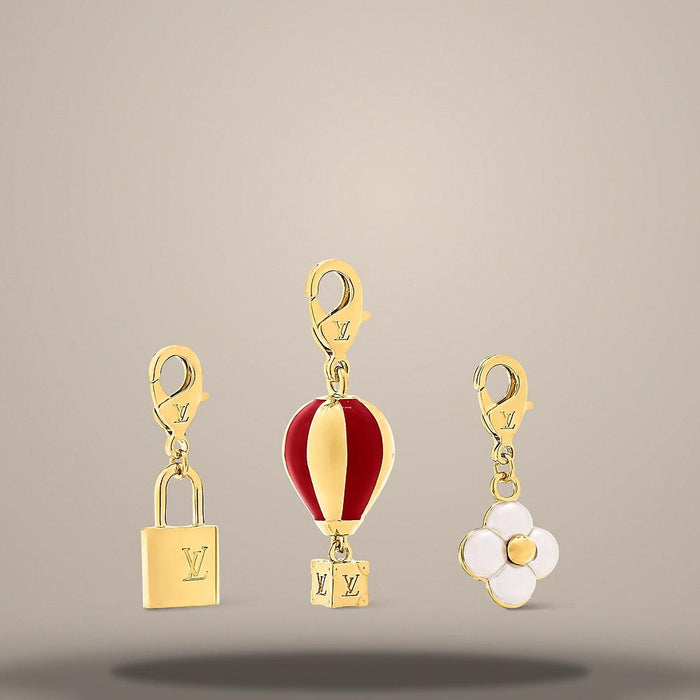 Louis Vuitton LV Charm Bag Charm Gold-Tone Metal Key Ring