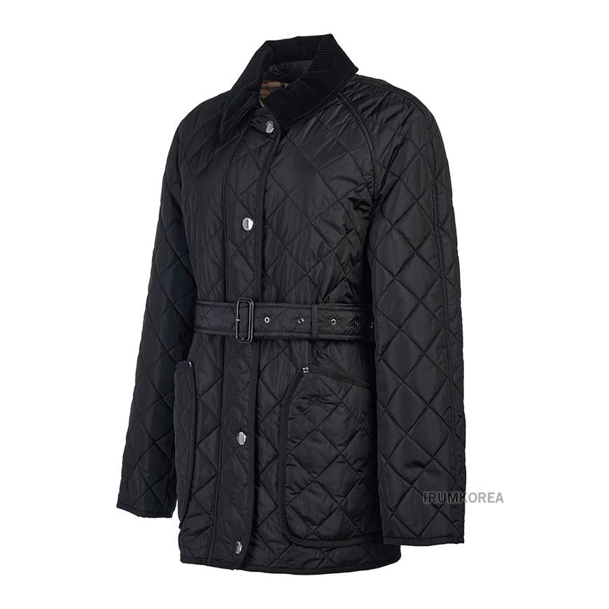 BURBERRY Women’s Diamond Quilted Belted Jacket 8071843 W PENSTON A1189