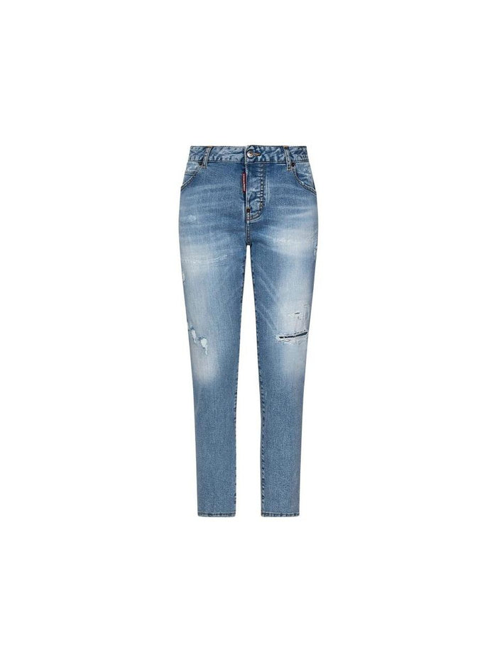 Dsquared2 Distressed Light Wash Cool Girl Jeans Denim Pants