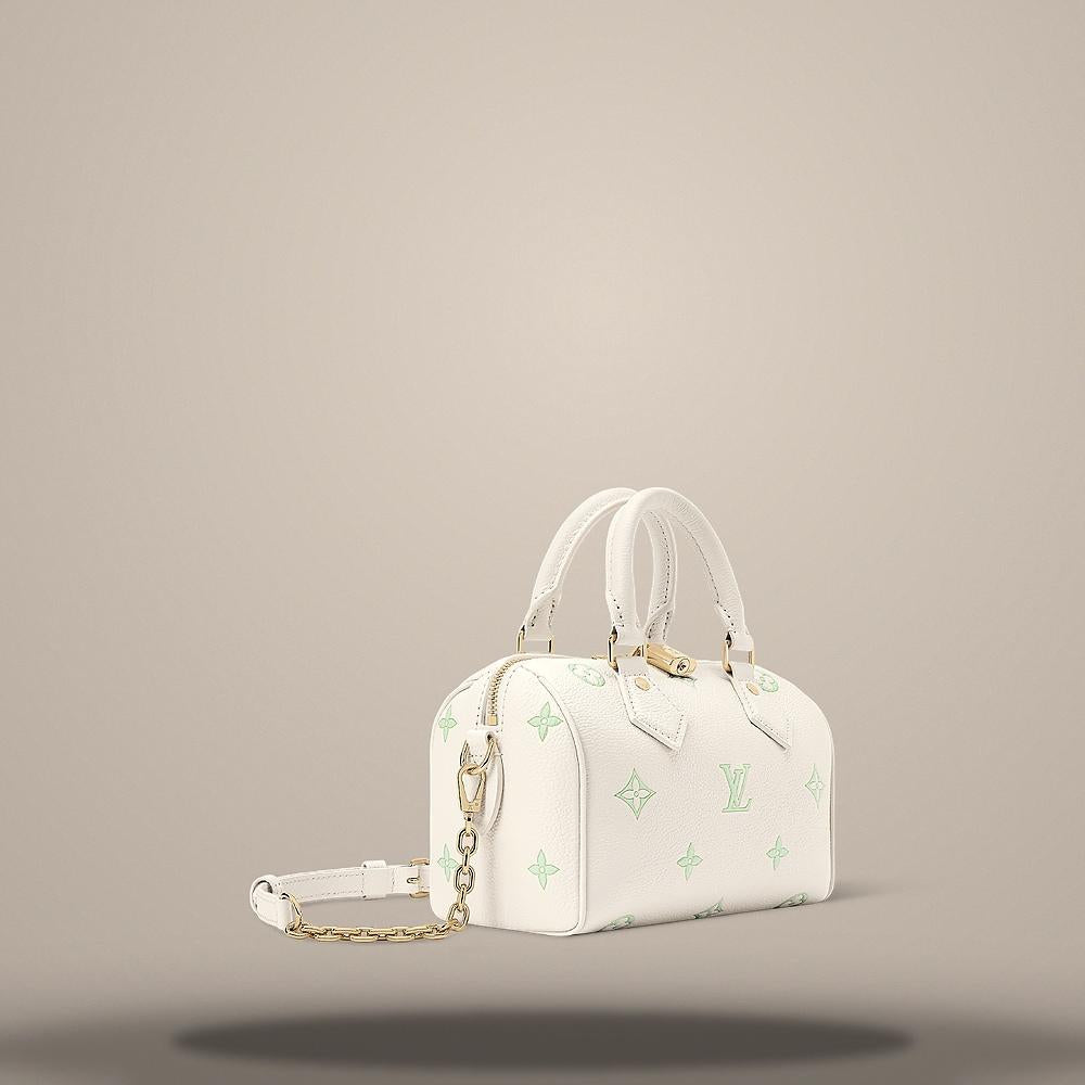 Louis Vuitton Speedy Bandouliere 20 Milky White Green Shoulder Bag M27572