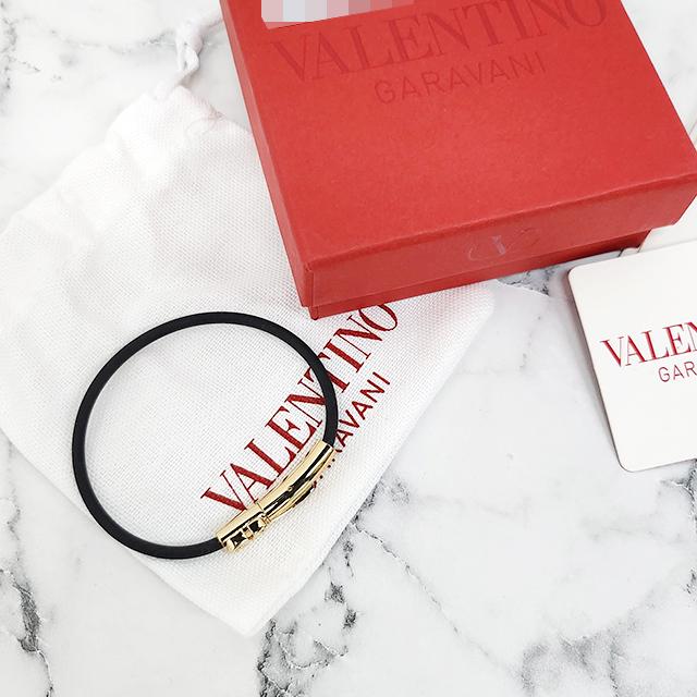 VALENTINO V Logo Signature Bracelet Men’s Accessory 4Y2J0R51 ZBL 0NO