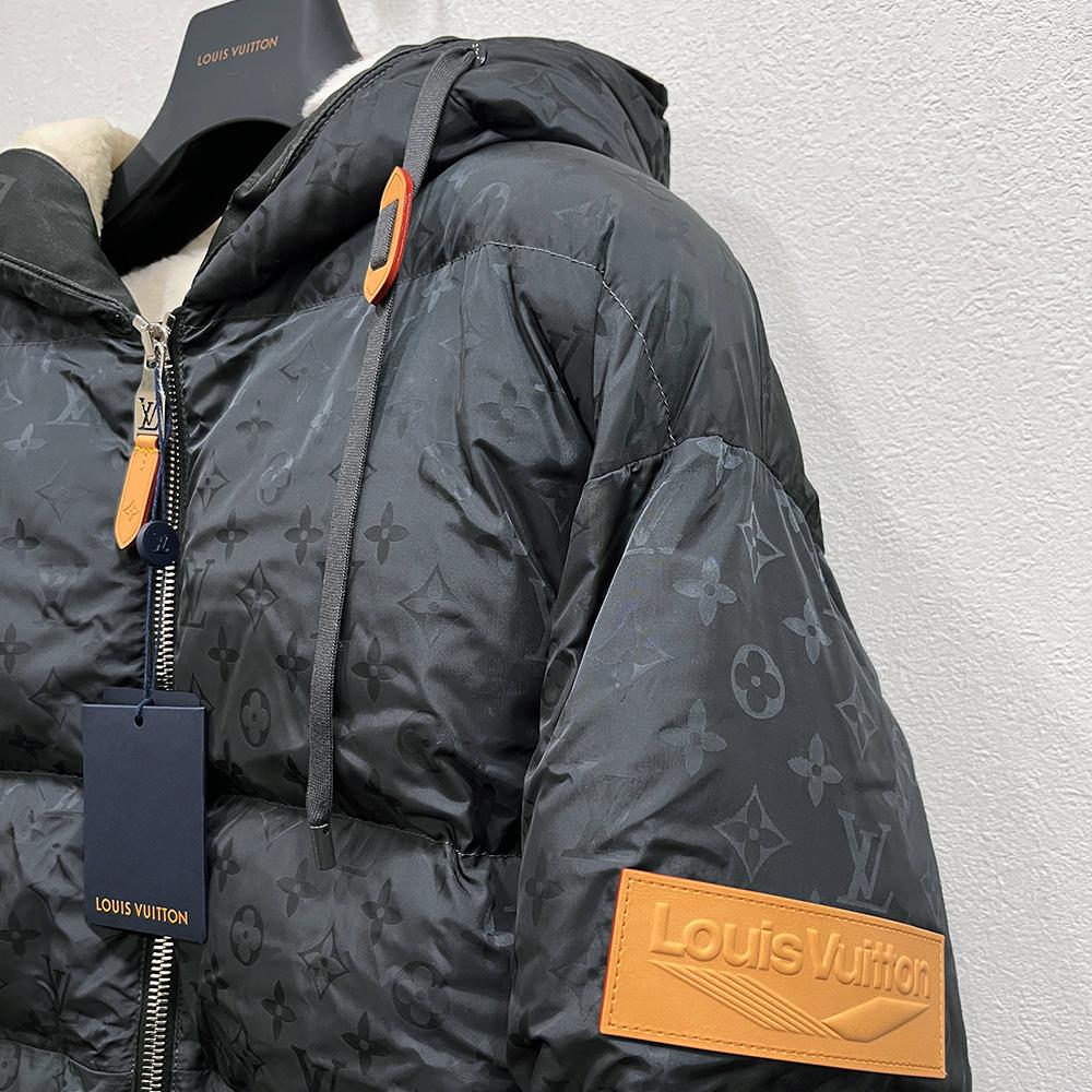 Louis Vuitton Monogram Down Jacket Puffer Dark Gray Men’s