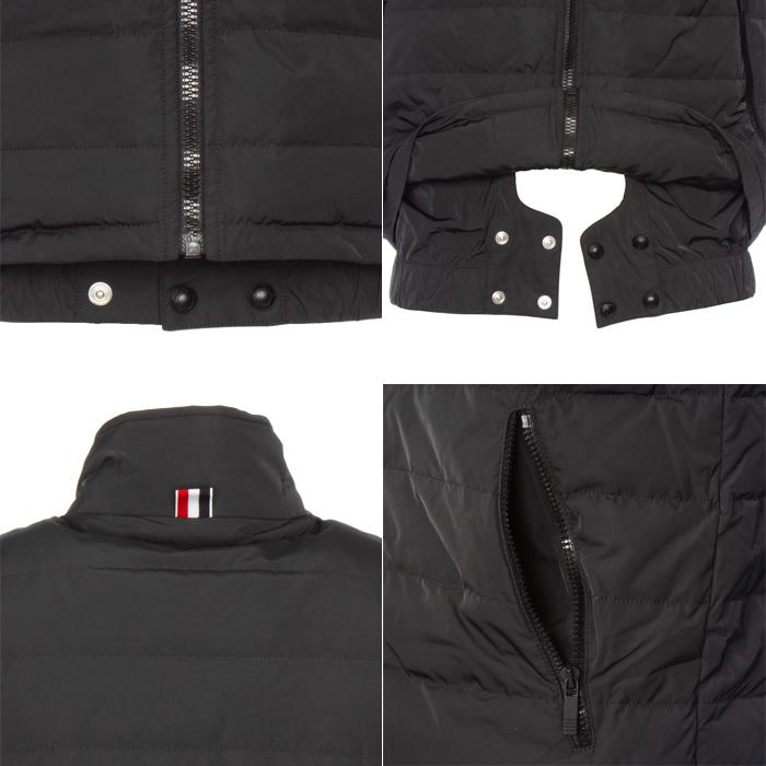 THOM BROWNE Men’s Diagonal Stripe Padded Vest Gray