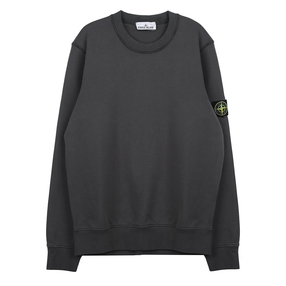 STONE ISLAND Organic Cotton Fleece Sweatshirt Men’s Green 6100044