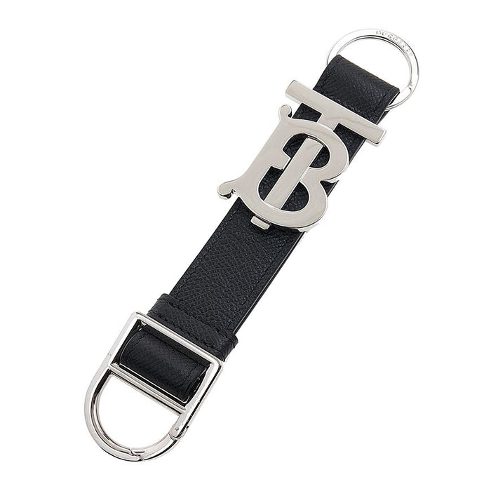 BURBERRY Monogram Motif Grainy Leather TB Slider Charm Keyring