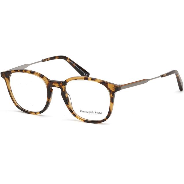 Zegna Havana Acetate Full-Rim Eyeglasses Unisex EZ5140 056