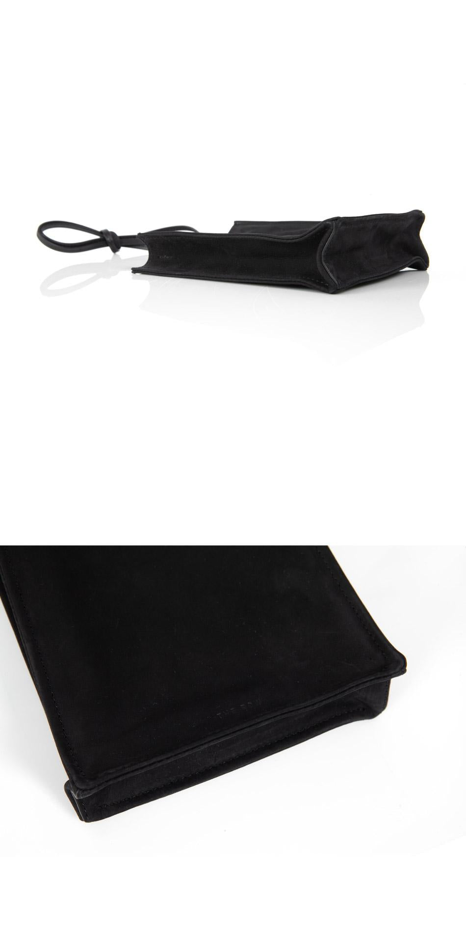 The Row Small To Go Nubuck Shoulder Bag Black 15 2X4X18 W1779L81