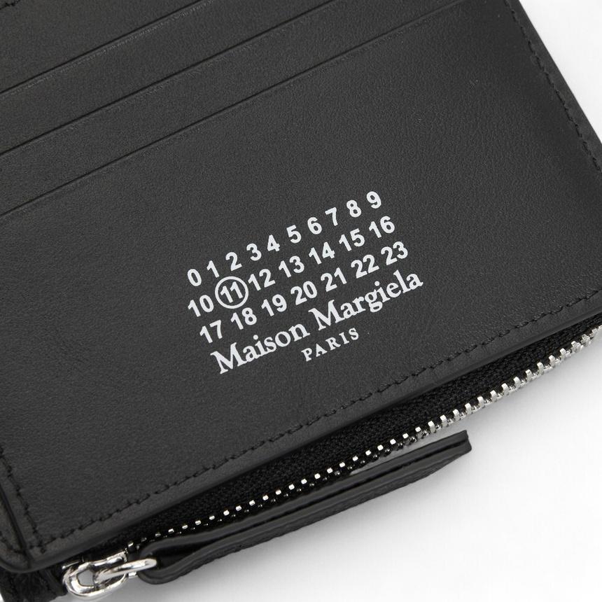 Maison Margiela Black Leather Bifold Wallet Unisex
