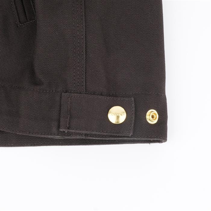 Carhartt Detroit Jacket Black Cotton Duck Work Coat for Men