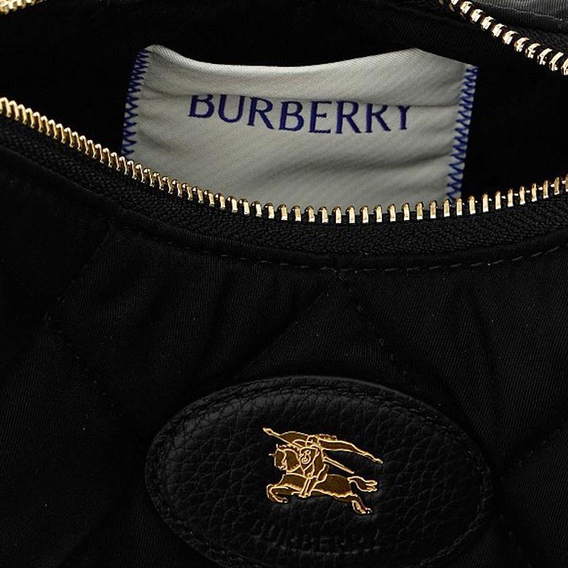 BURBERRY Horseshoe Crescent Crossbody Bag Black