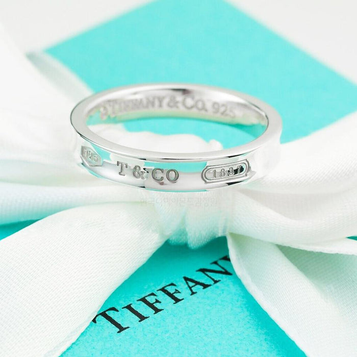 Tiffany & Co Sterling Silver 1837 Narrow Ring Unisex