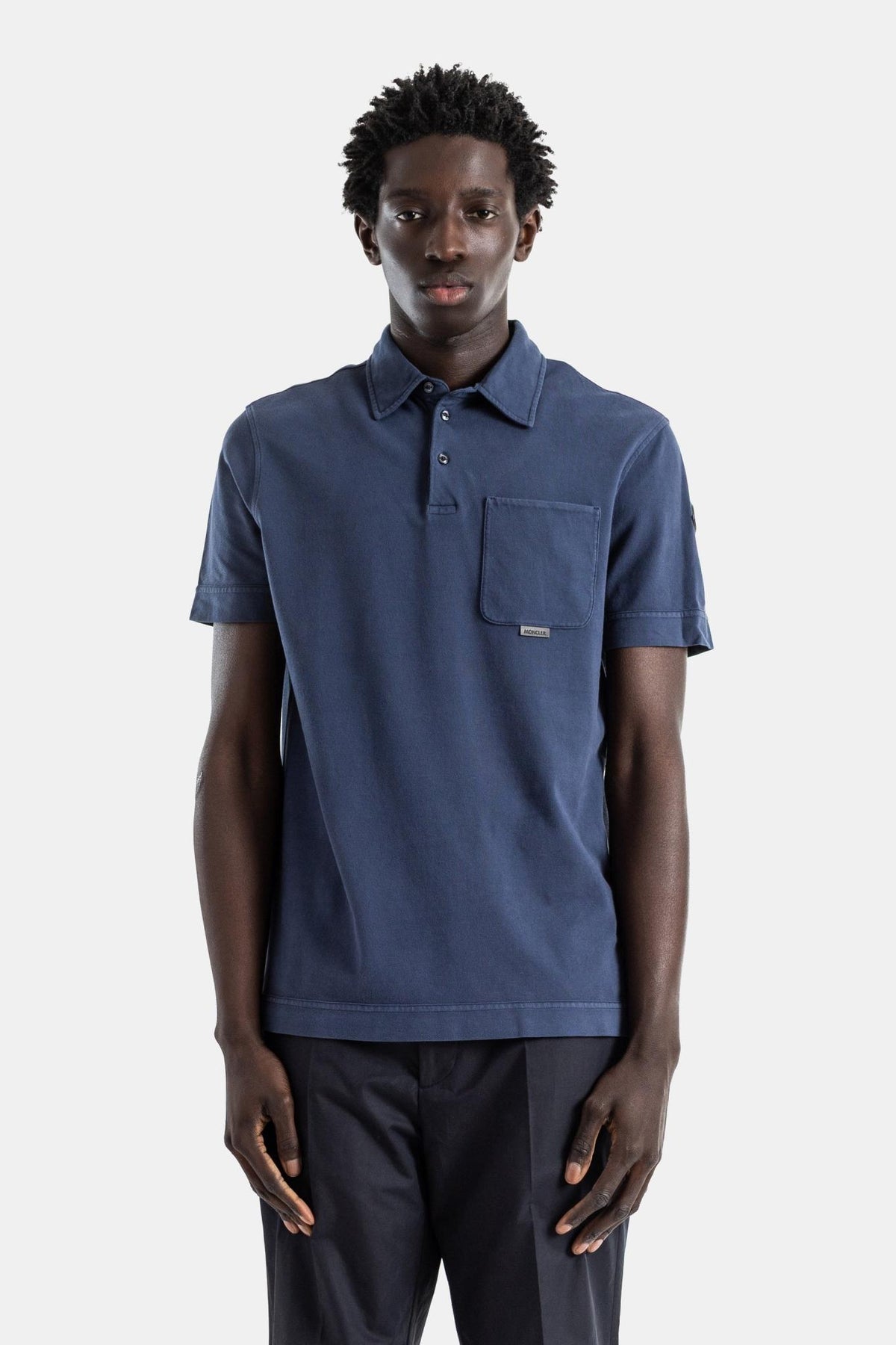 Moncler Cotton Short Sleeve Polo Shirt for Men