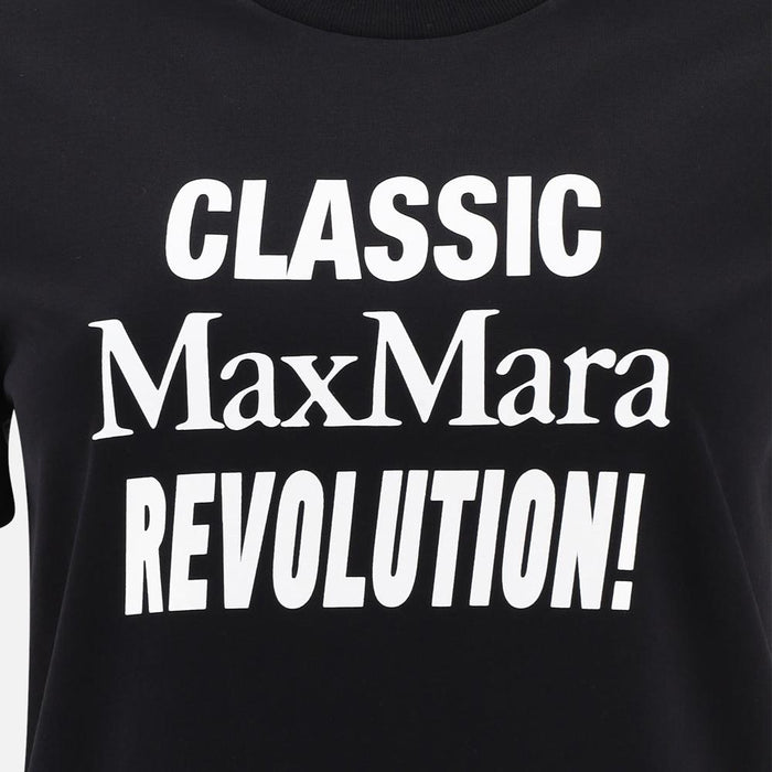 Max Mara GERARD Logo T-Shirt White Cotton Women's Top