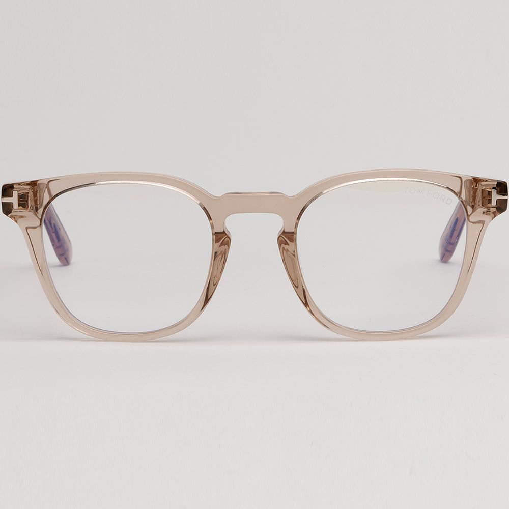 TOM FORD Blue Light Blocking Clear Brown Transparent Acetate Glasse TF6015KB 045