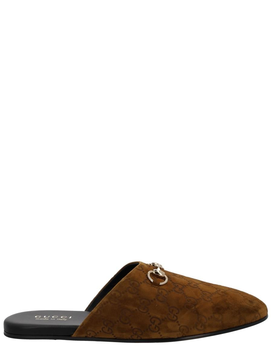 GUCCI Black Leather Slide Sandals for Men