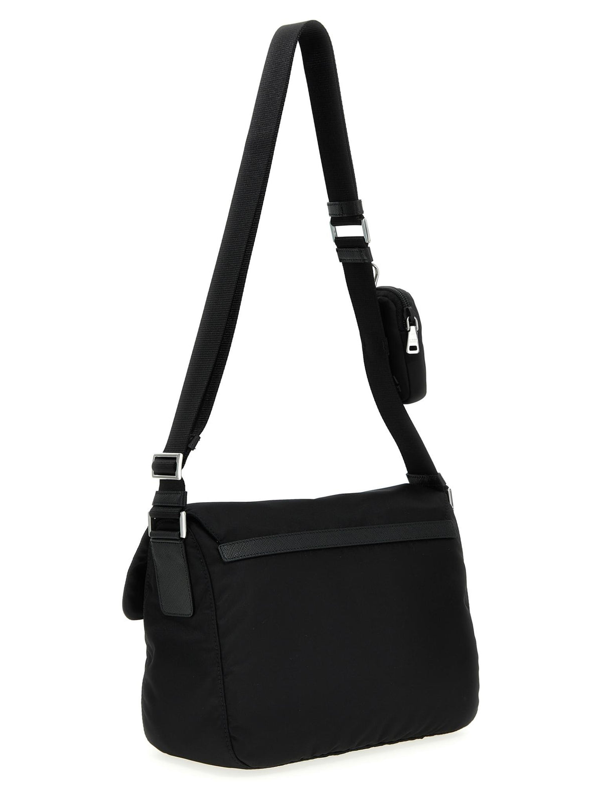 PRADA Black Leather Crossbody Shoulder Bag