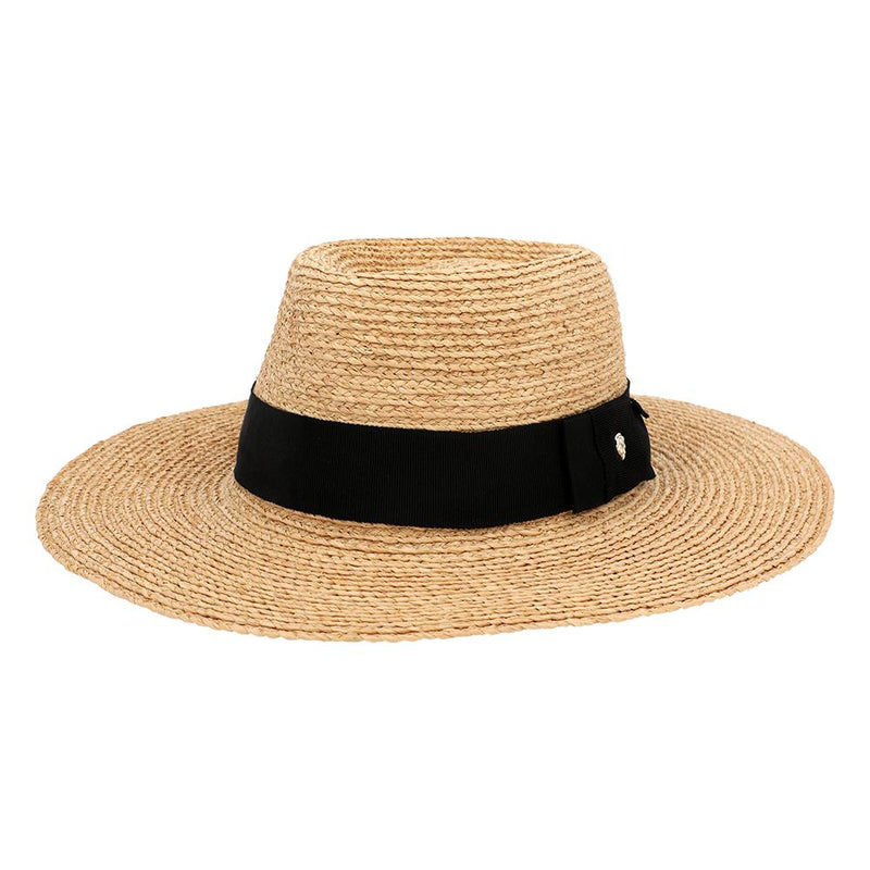 HELEN KAMINSKI Natural/Black Raffia Bucket Hat Women HAT51932 NTBK