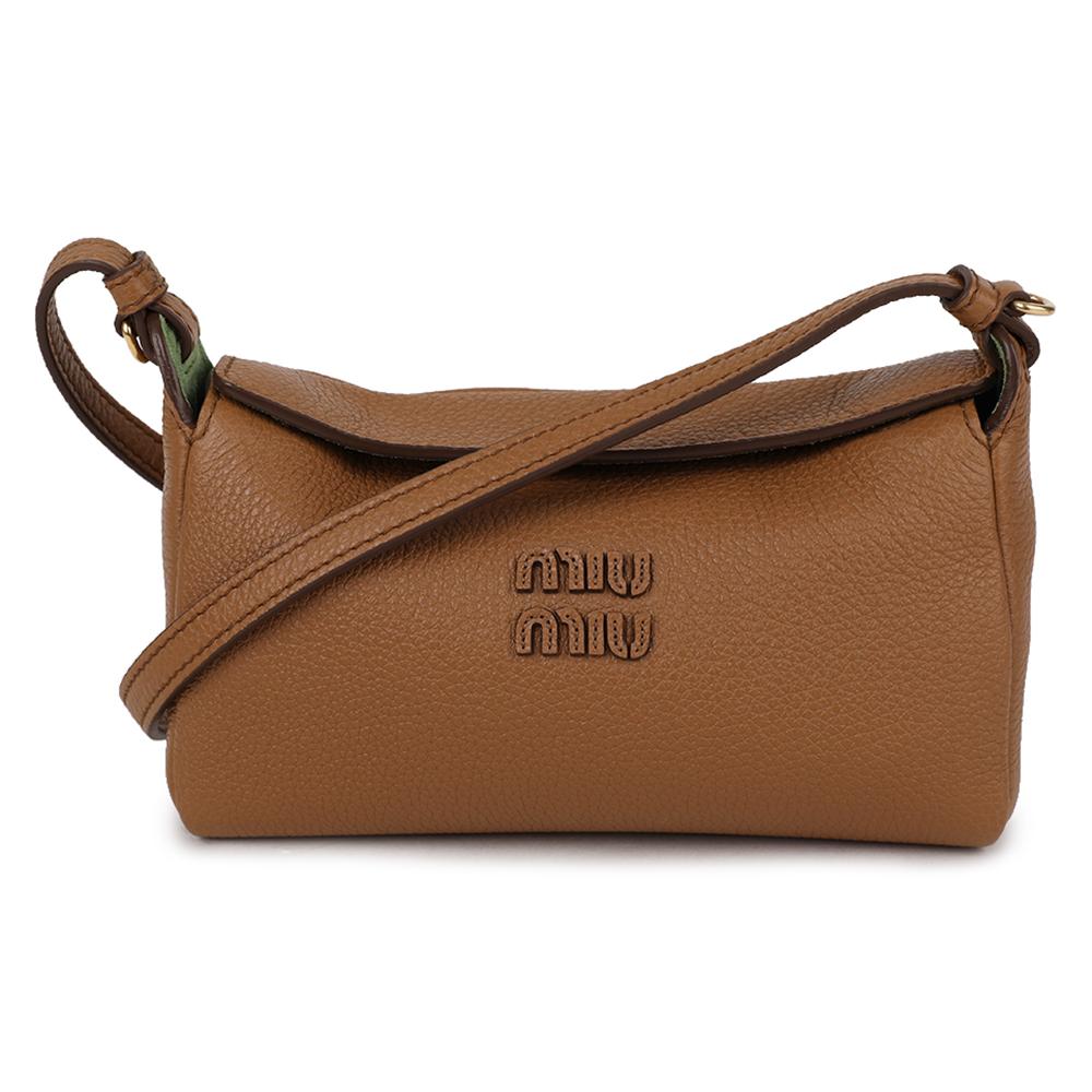 Miu Miu Small Half Moon Leather Pouch Pink 5NF462 2IFL F04YM
