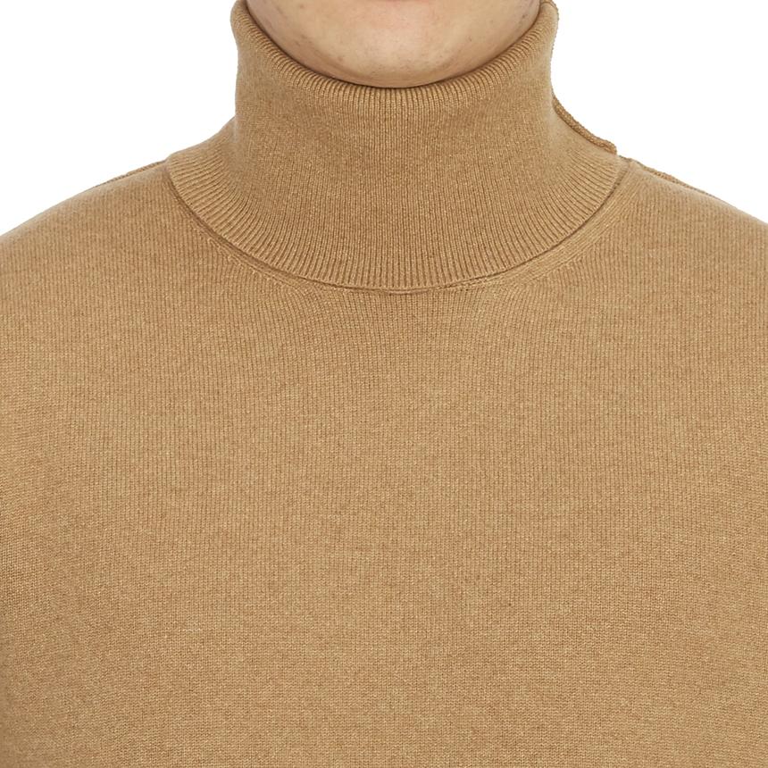 Maison Margiela Men’s Turtleneck Knit Sweater Ivory Wool