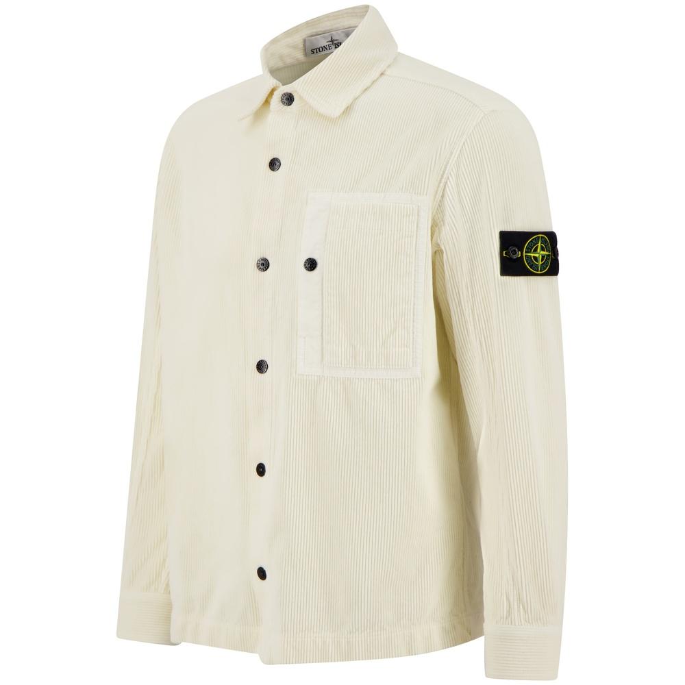 STONE ISLAND Corduroy Overshirt Long Sleeve Men’s Shirt Navy