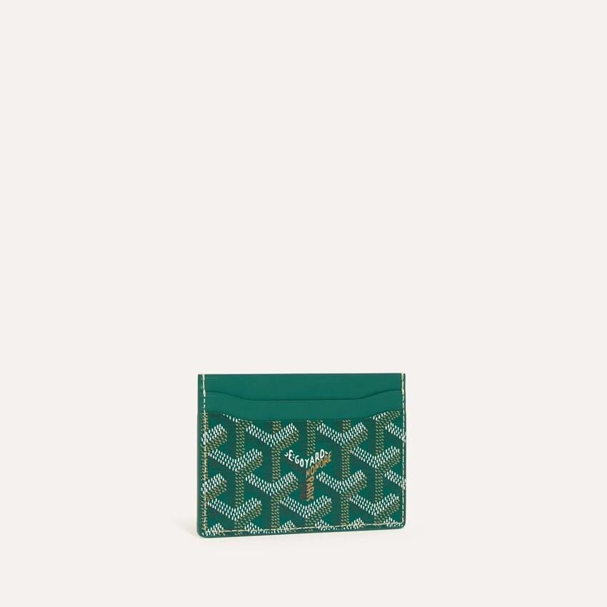 GOYARD Saint Sulpice Green Leather Card Holder for Women