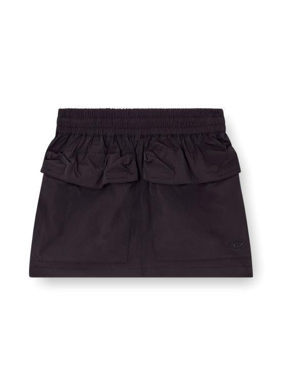 DIESEL Crinkled Mini Skirt Women’s Black A168180AKAD9XX DOM