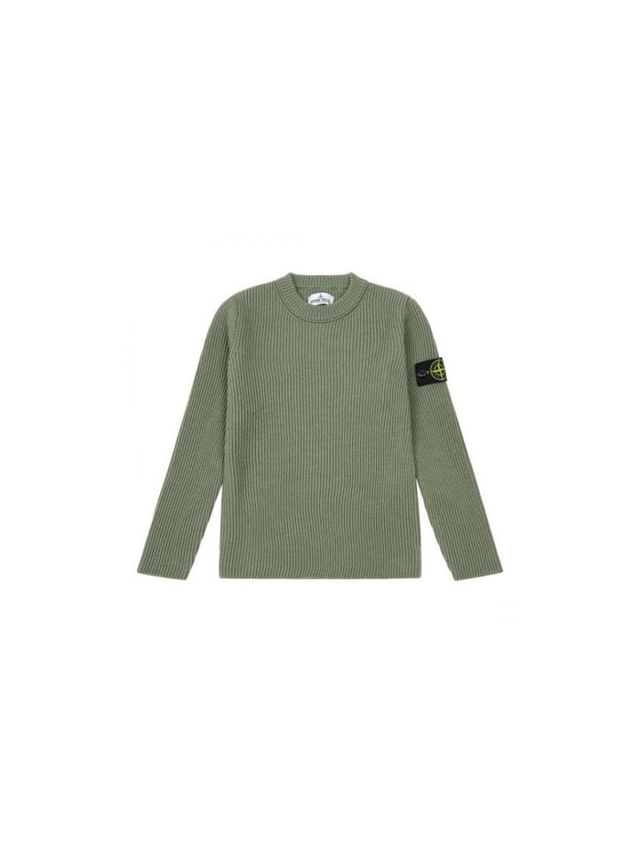 STONE ISLAND RWS Wool Rib Knit Crewneck Sweater V0055