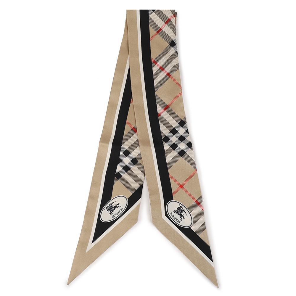 BURBERRY Skinny Check Silk Scarf 8114238