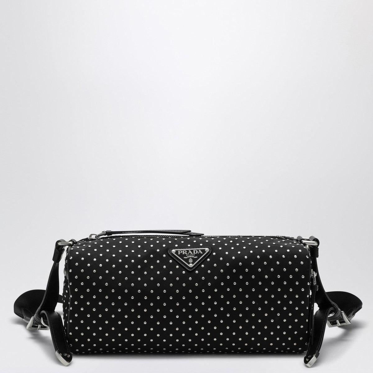 PRADA Black Leather Shoulder Bag