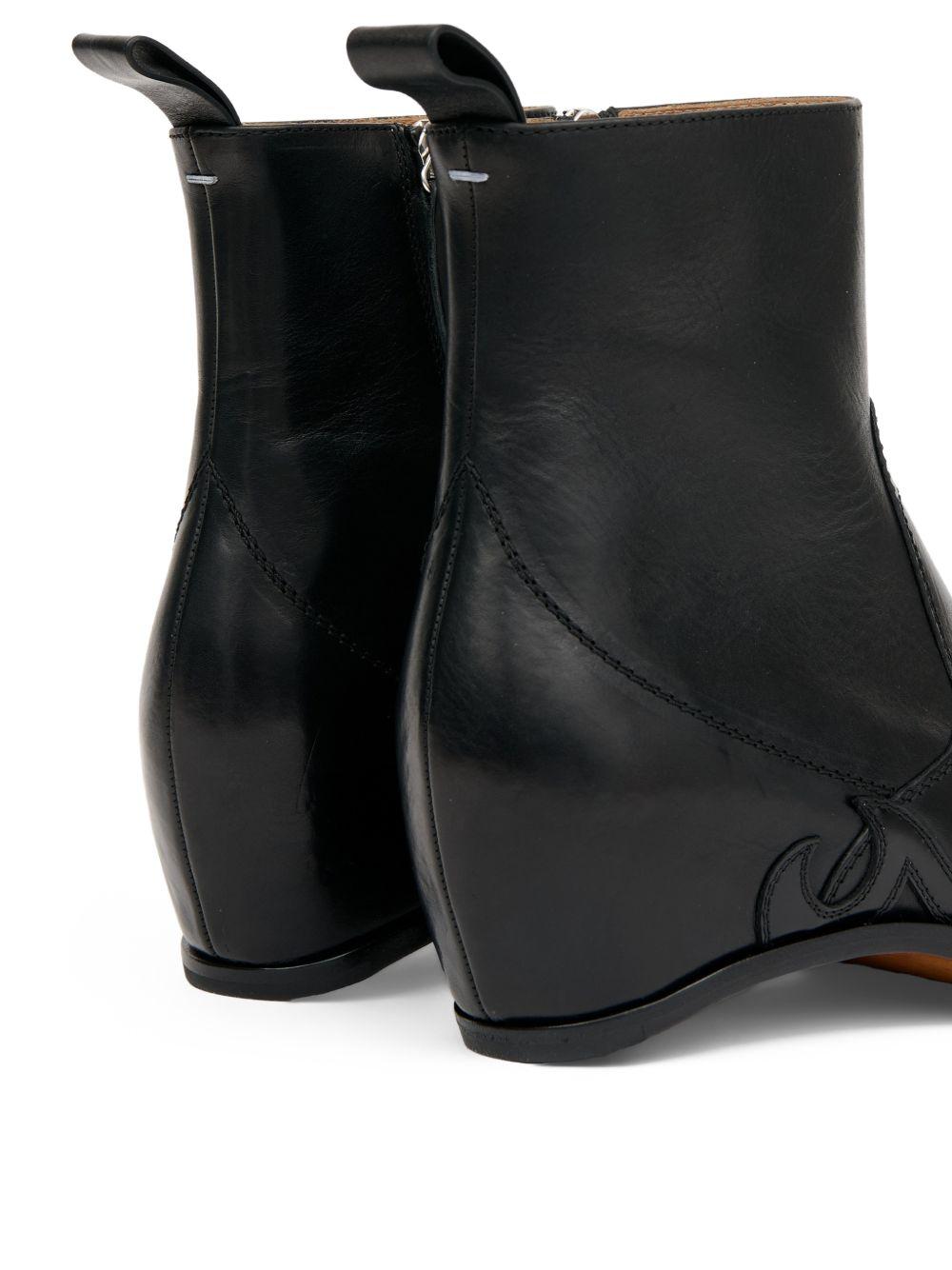 Maison Margiela Black Leather Ankle Boots