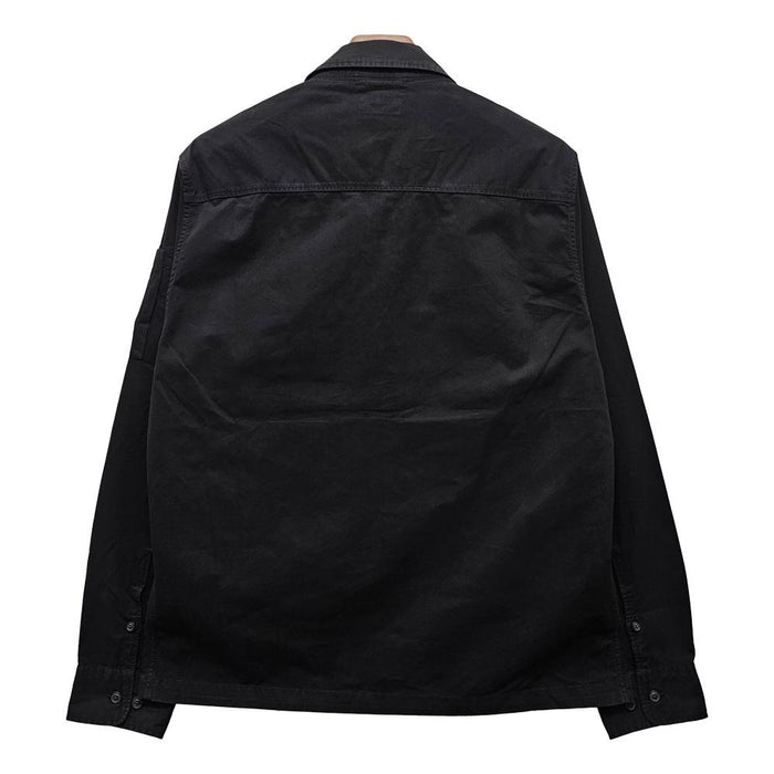 CP Company Black Lens Zip Gabardine Overshirt Jacket