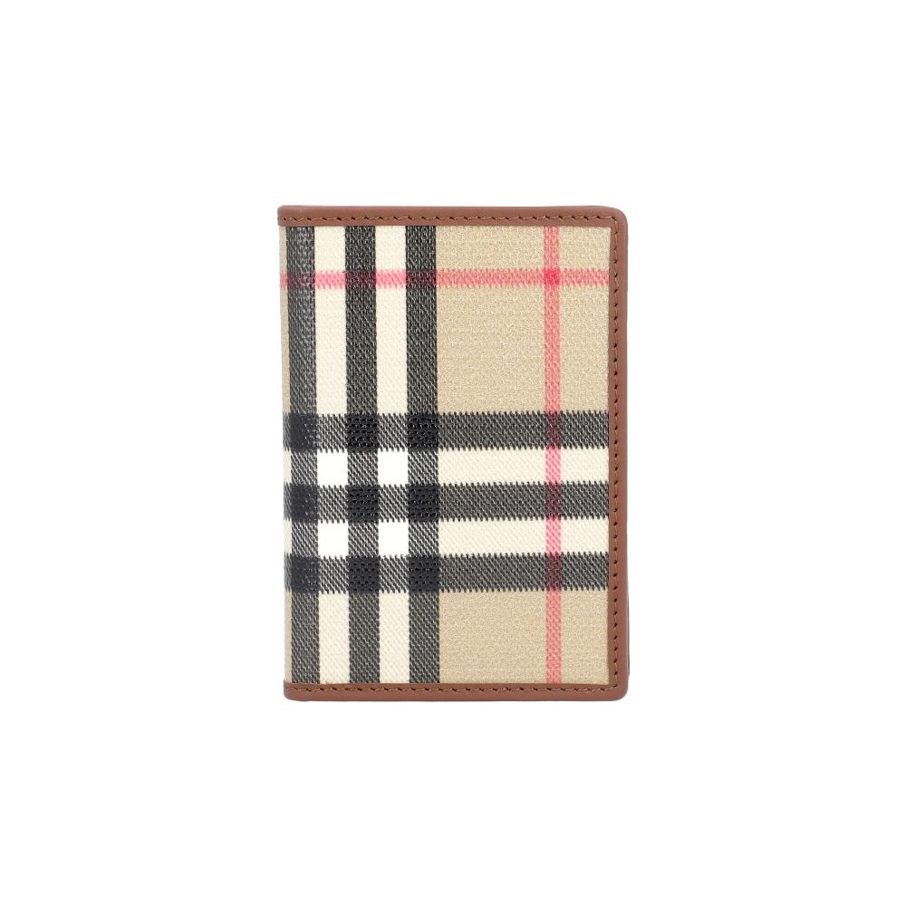 BURBERRY Check Folding Card Holder Wallet 8129976 A7026
