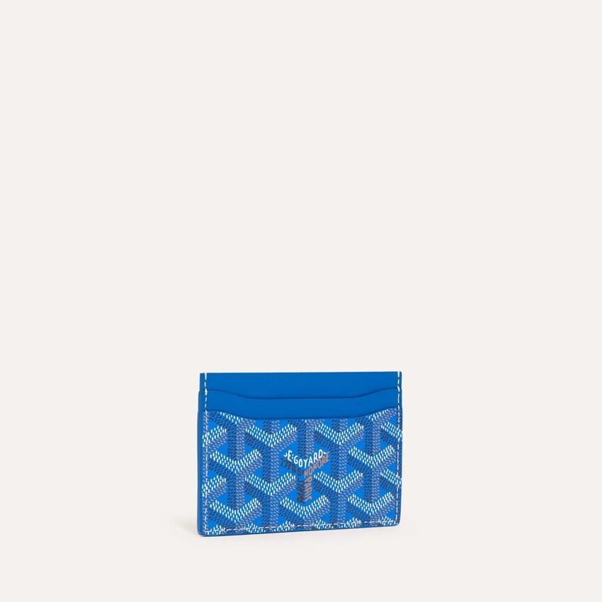 GOYARD Saint Sulpice Card Holder Blue Women’s Leather Wallet