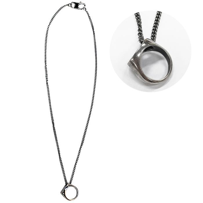 MM6 Silver Ring Chain Necklace SM7UU0078 P7356 952