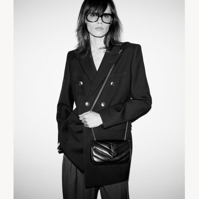 Saint Laurent Loulou Mini Bag Black Leather Shoulder Bag