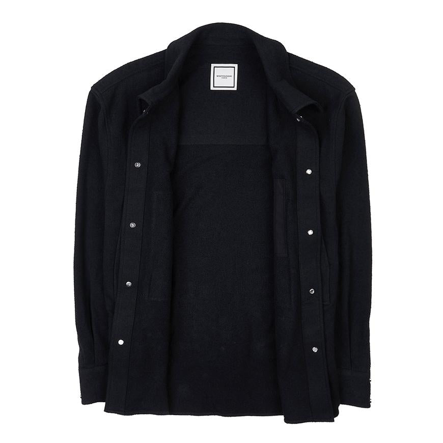 WOOYOUNGMI Cotton Long-Sleeve Pocket Shirt for Men