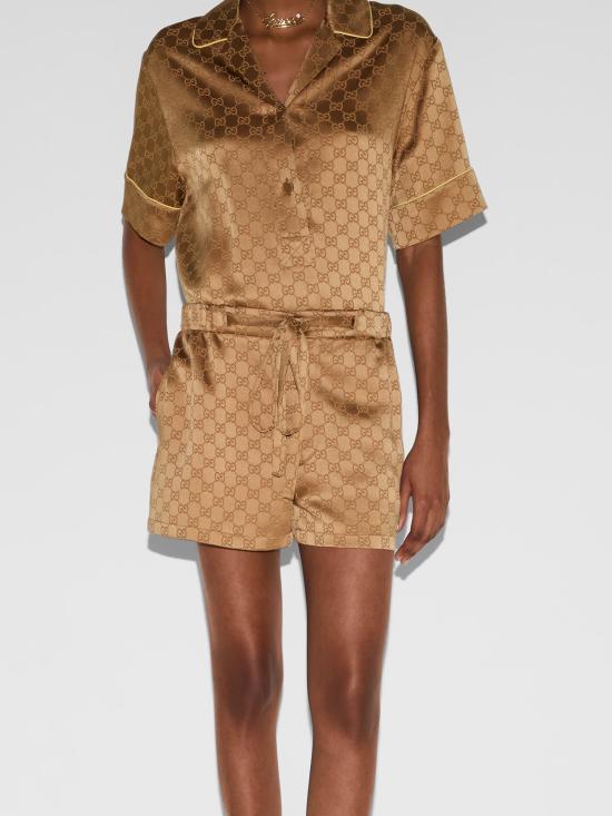 GUCCI GG Satin Shorts 814743 ZAQKJ 2031 BRASS DOM