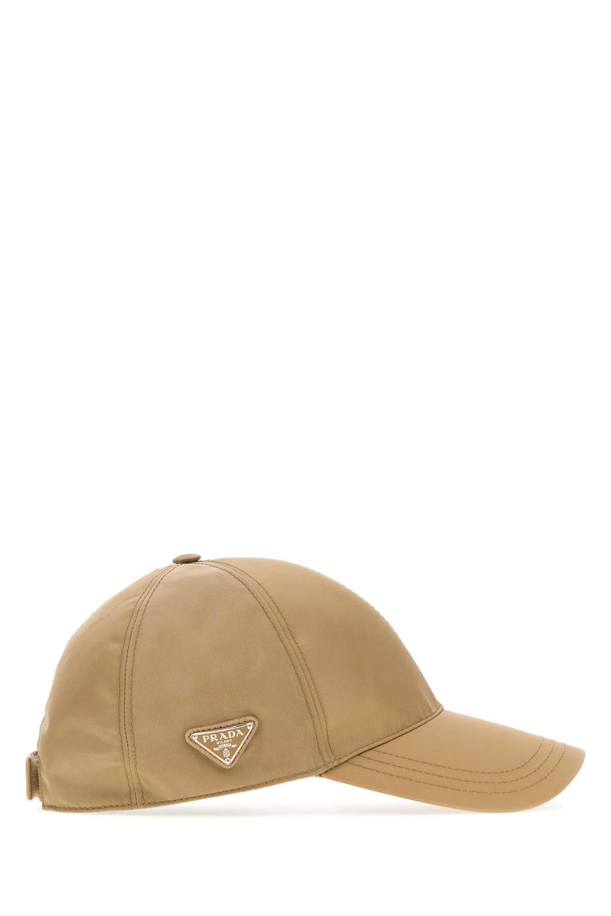 PRADA Black Cotton Logo Baseball Cap