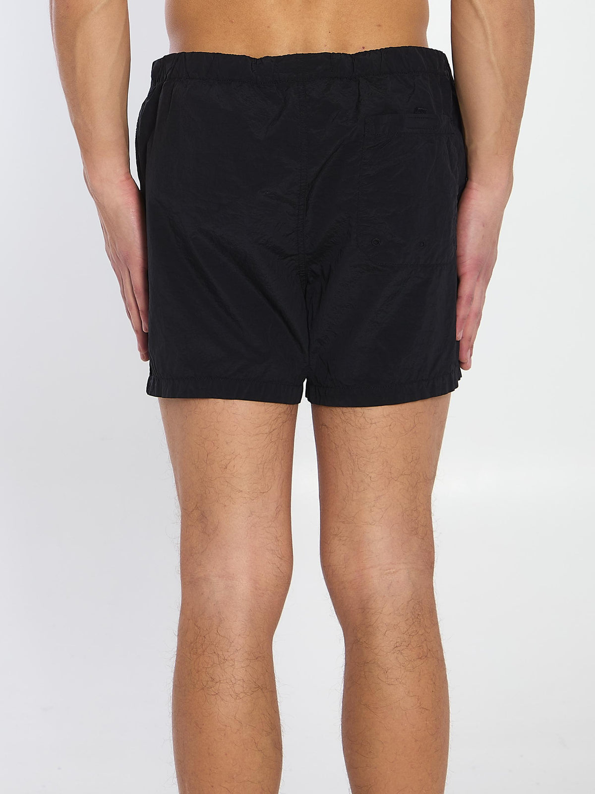STONE ISLAND Black Nylon Swim Shorts K1S15 B100006 S0043 V0029