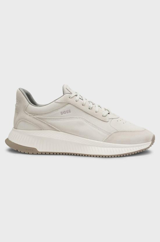 HUGO BOSS Leather Low-Top Sneakers for Men 50563920110 WHITE DOM