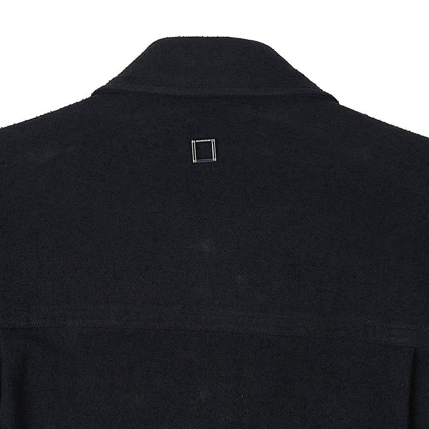 WOOYOUNGMI Cotton Long-Sleeve Pocket Shirt for Men