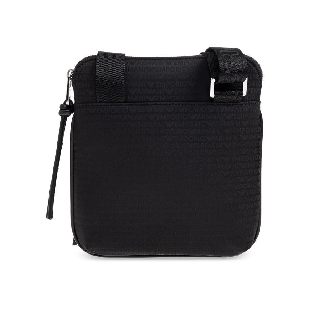 Emporio Armani Signature Logo Print Crossbody Bag Black EM005400 AF14637 UC001