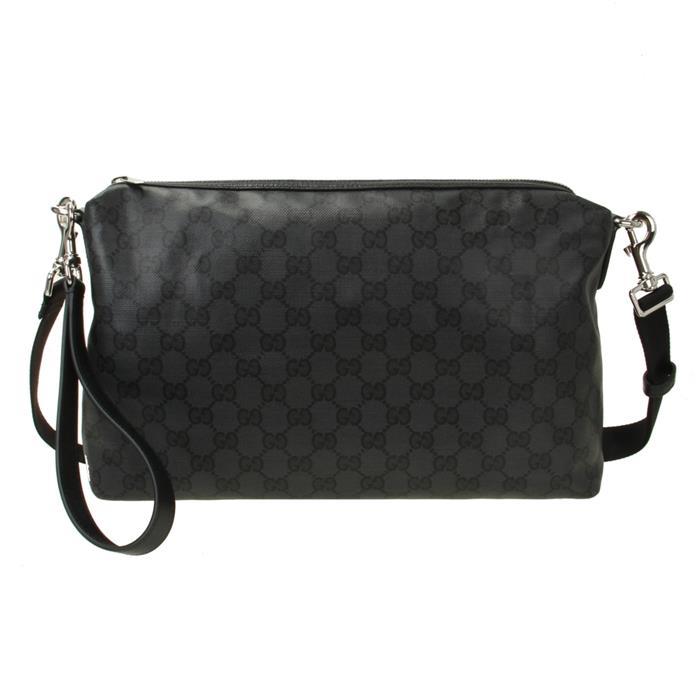 GUCCI Essence Classic Medium Crossbody Bag Black Leather