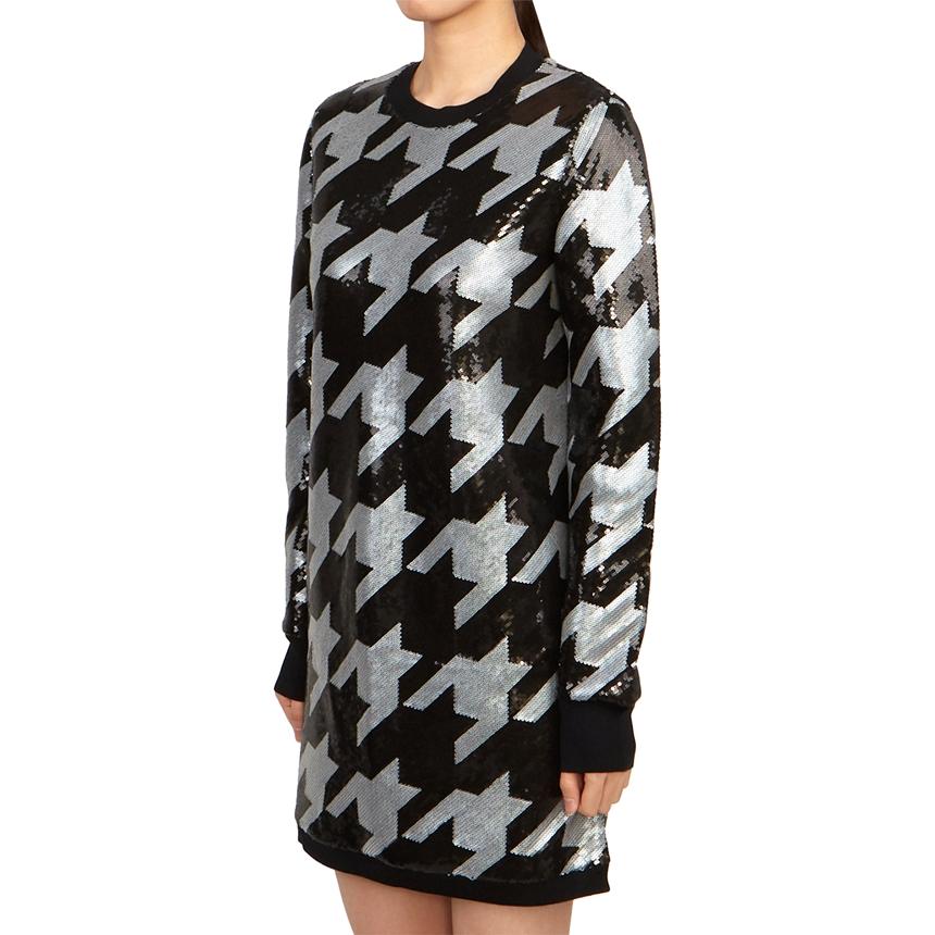 ALLSAINTS Black White Juella Toni Women’s Mini Dress