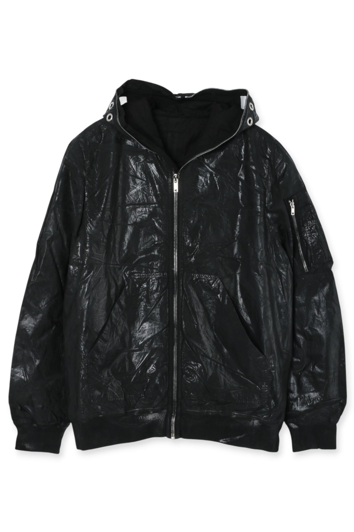 Rick Owens DRKSHDW Gimp Flight Bomber Jacket Black DU01E3772 PF 09